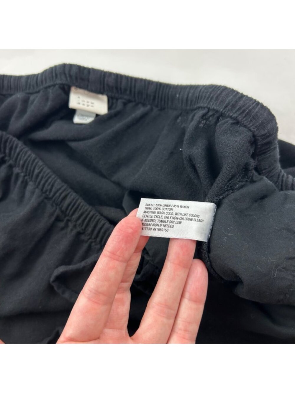 A New Day Black Linen Blend Wide Leg Lounge Pant XXL - Picture 6 of 8